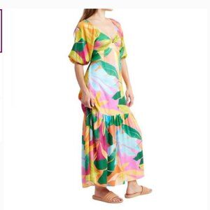 Self Contrast Tara Front Twist Maxi Dress Size Small